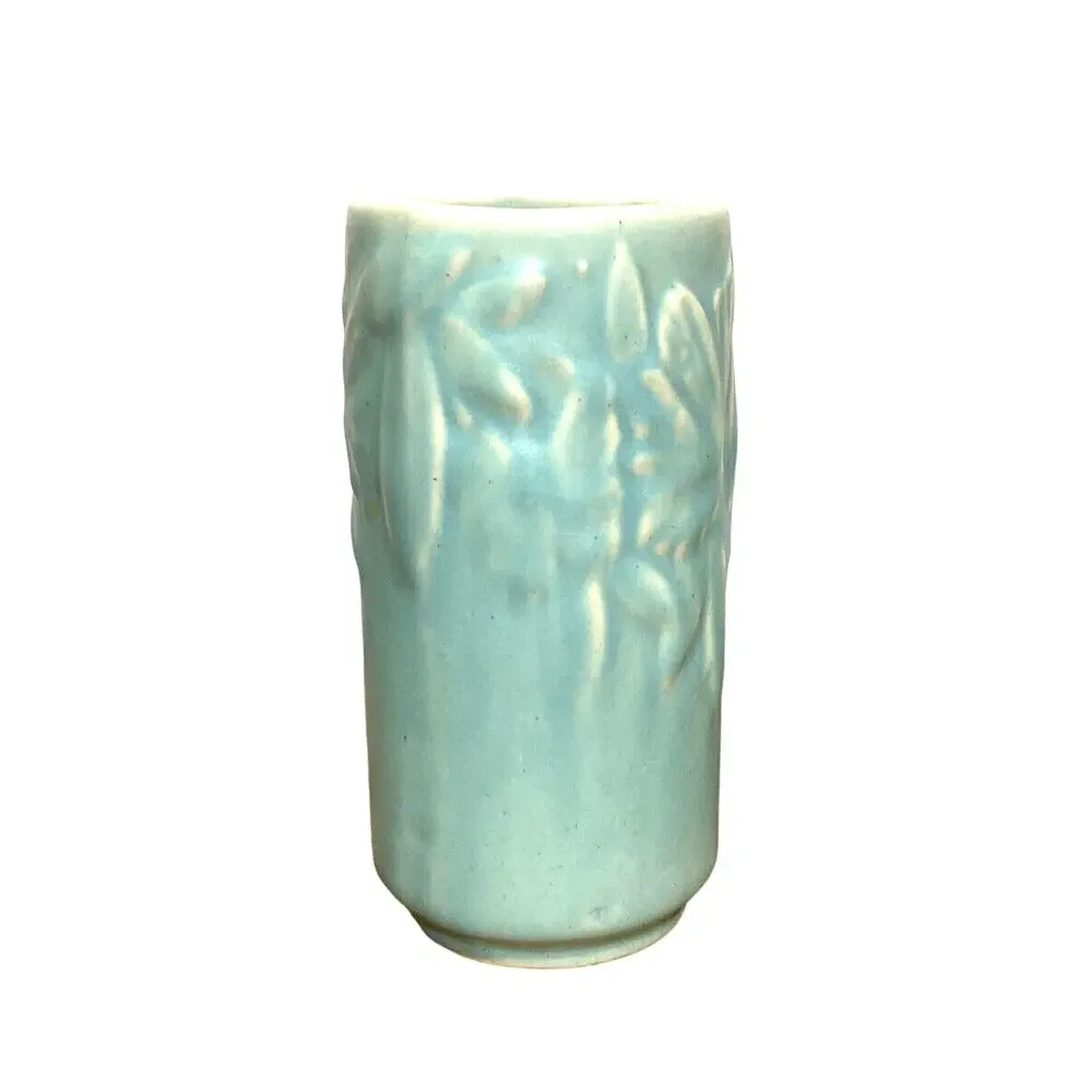 Vintage 1942 Nelson McCoy Blue Butterfly Vase 6